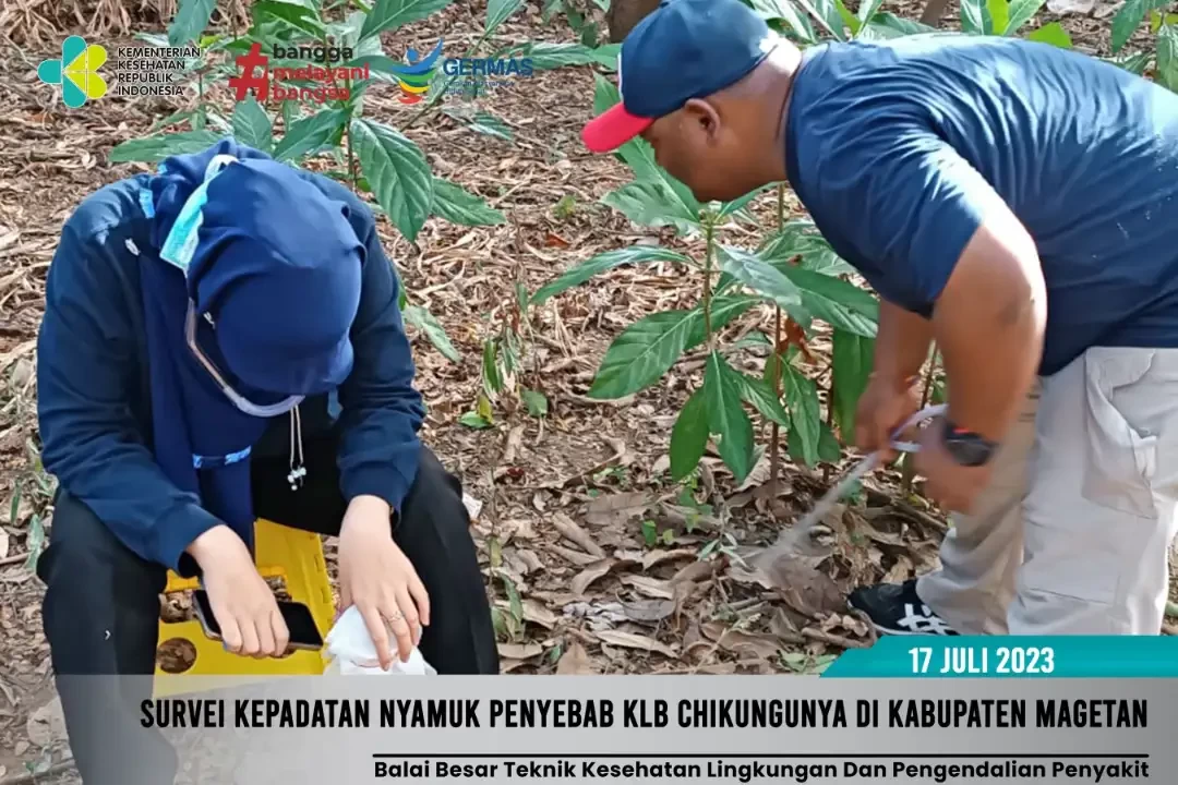 Tim dari Balai Besar Teknik Kesehatan Lingkungan dan Pengendalian Penyakit (BBTKLPP) di Kabupaten Magetan. (Foto: dok. bbtklpp)