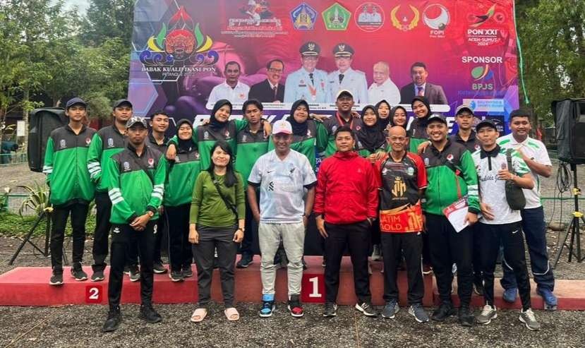 Atlet petanque binaan KONI Lamongan usai mengikuti Pra PON di Bali (Foto: Istimewa)