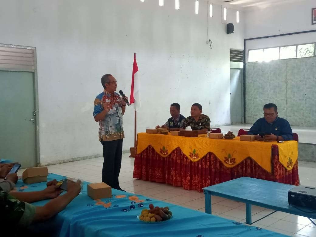 Sosialisasi pelaksanaan proyek penanganan banjir Cepu di Kelurahan Cepu. (Ahmad Sampurno/ Ngopibareng.id)