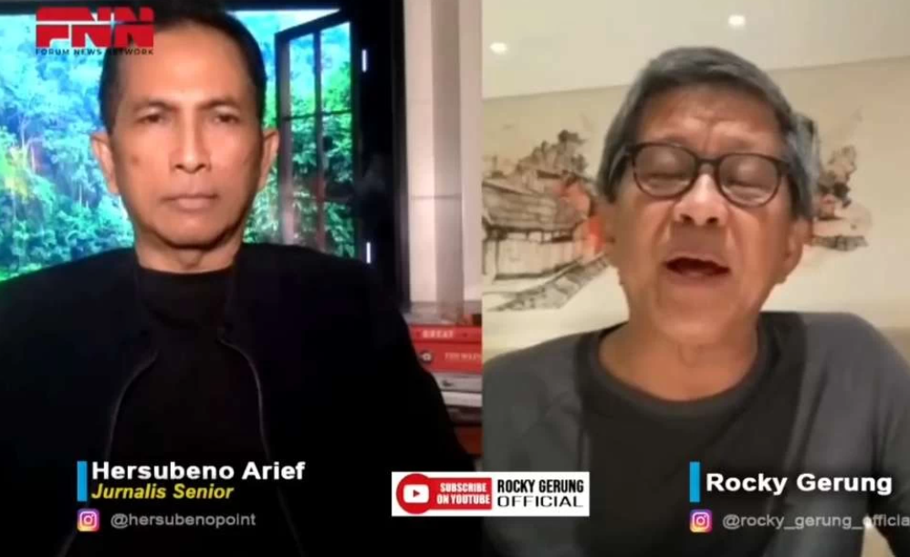 Rocky Gerung buka suara soal kalimat bajingan tolol di kanal YouTube FNN. (Foto: Tangkapan layar)