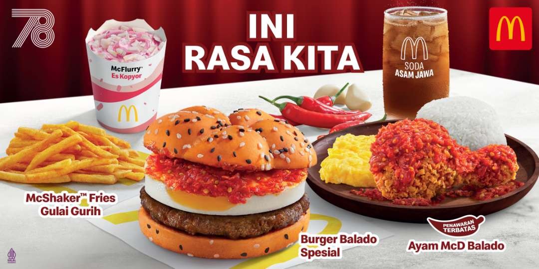 Sambut HUT RI KE-78, McDonald’s Tawarkan Menu Cita Rasa Nusantara'Ini Rasa Kita' (Foto :Istimewa)