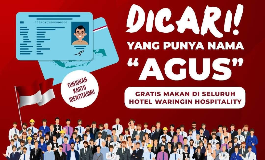 Pemilik Nama Agus bisa makan gratis di jaringan hotel ini (foto: istimewa)