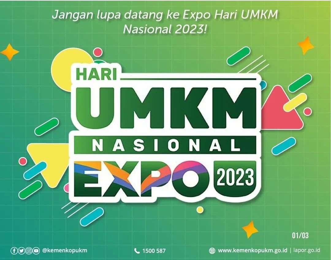 Hari Usaha Mikro, Kecil, dan Menengah (UMKM) Nasional diperingati setiap tanggal 12 Agustus. (Foto; Instagram @kemenkopukm)