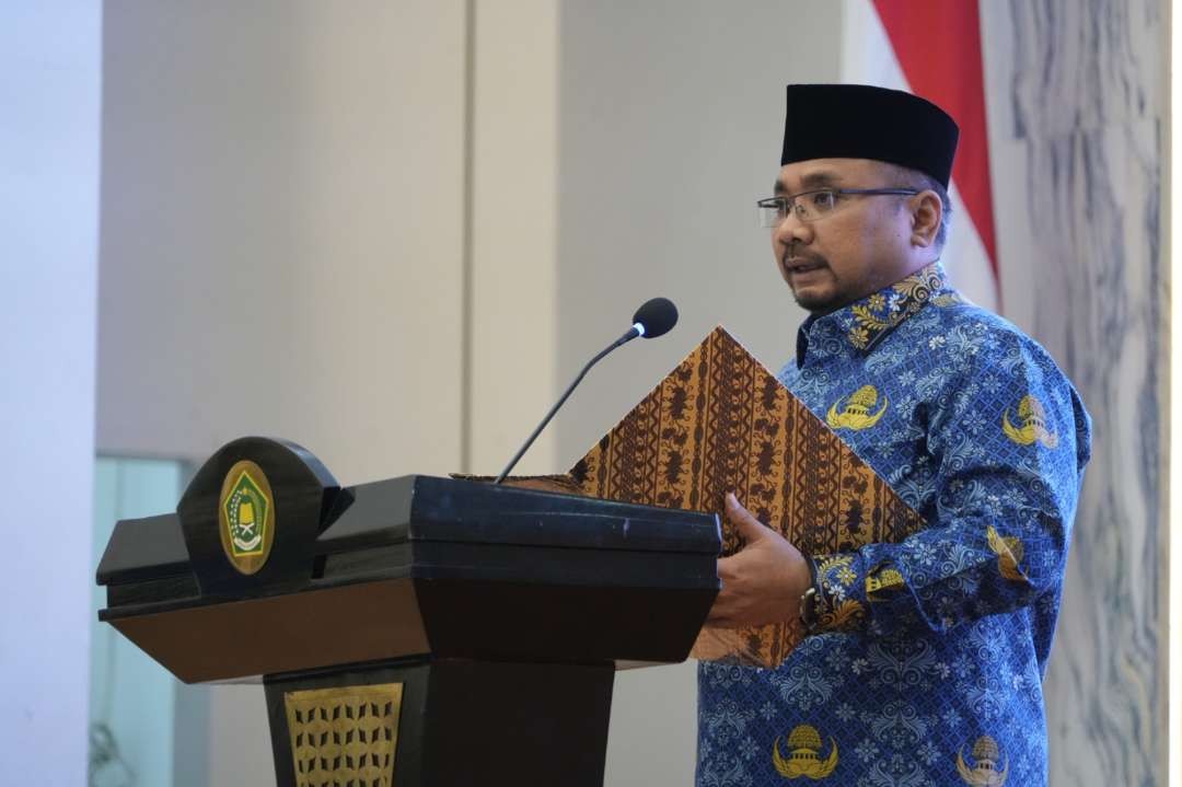 Menteri Agama Yaqut Cholil Qoumas, hari ini melantik 29.069 Pegawai Pemerintah dengan Perjanjian Kerja (PPPK) Kementerian Agama. (Foto: Istimewa)