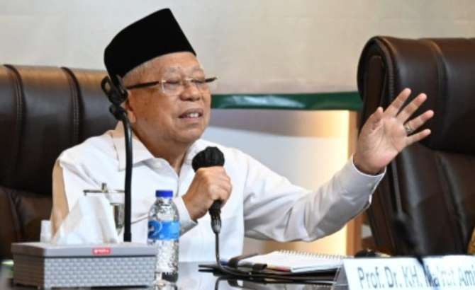 Wapres Ma'ruf Amin pesan koalisi Pilpres 2024 jangan timbulkan polarisasi. (Foto: Setwapres)