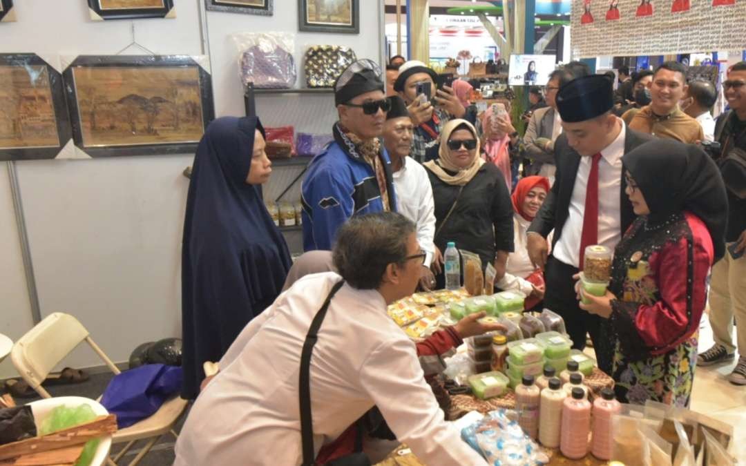 Walikota Surabaya, Eri Cahyadi menghadiri acara SGE 2023 di Surabaya. (Foto: Pita Sari/Ngopibareng.id)