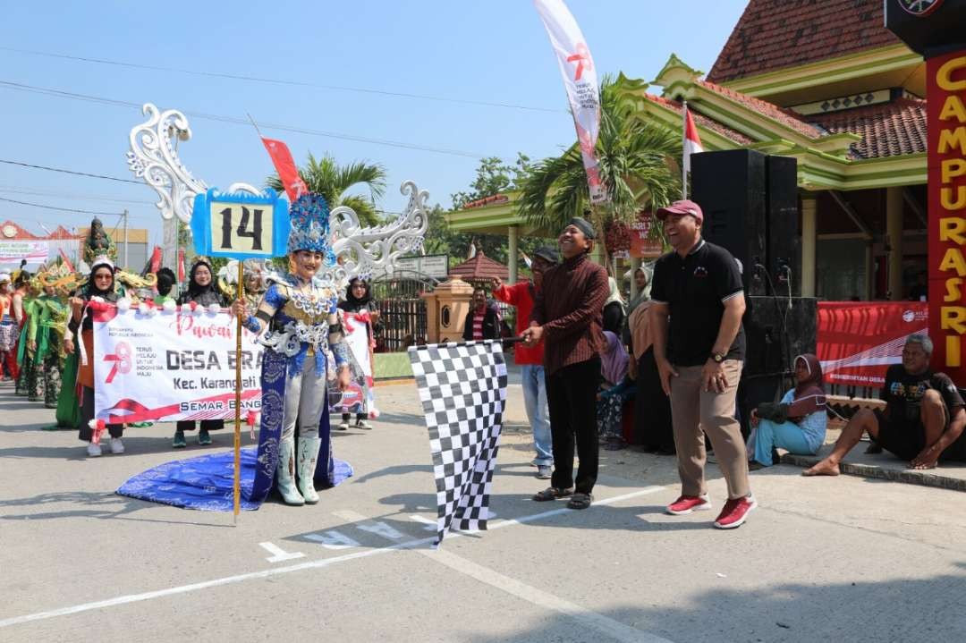 Pawai budaya  di Desa Campursari, Kecamatan Karangjati, Kabupaten Ngawi, pada Sabtu 19 Agustus 2023. (Foto: dok. ngawikab)