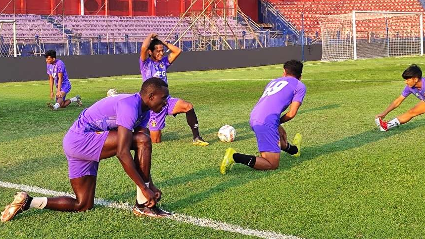 Lawan PSIS, penyerang Persik Kediri Flavio Silva siap diturunkan. (Foto: Fendi Lesmana/Ngopibareng.id)