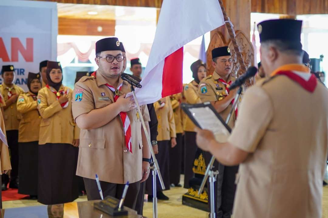 Bupati Kediri Hanindhito Himawan Pramana dilantik menjadi Ketua Majelis Pembimbing Cabang (Kamabicab) Gerakan Pramuka Kabupaten Kediri (Istimewa)