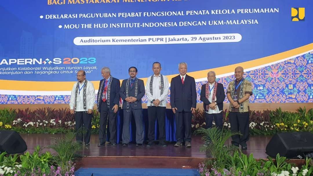 Focus Group Discussion (FGD) "Membangun Negeri Madani Melalui Pembangunan Hunian Vertikal Bagi Masyarakat Menengah ke Bawah Perkotaan" di Auditorium Kementerian PUPR, Jakarta, Selasa 29 Agustus 2023. (Foto: Biro Komunikasi Kementerian PUPR)