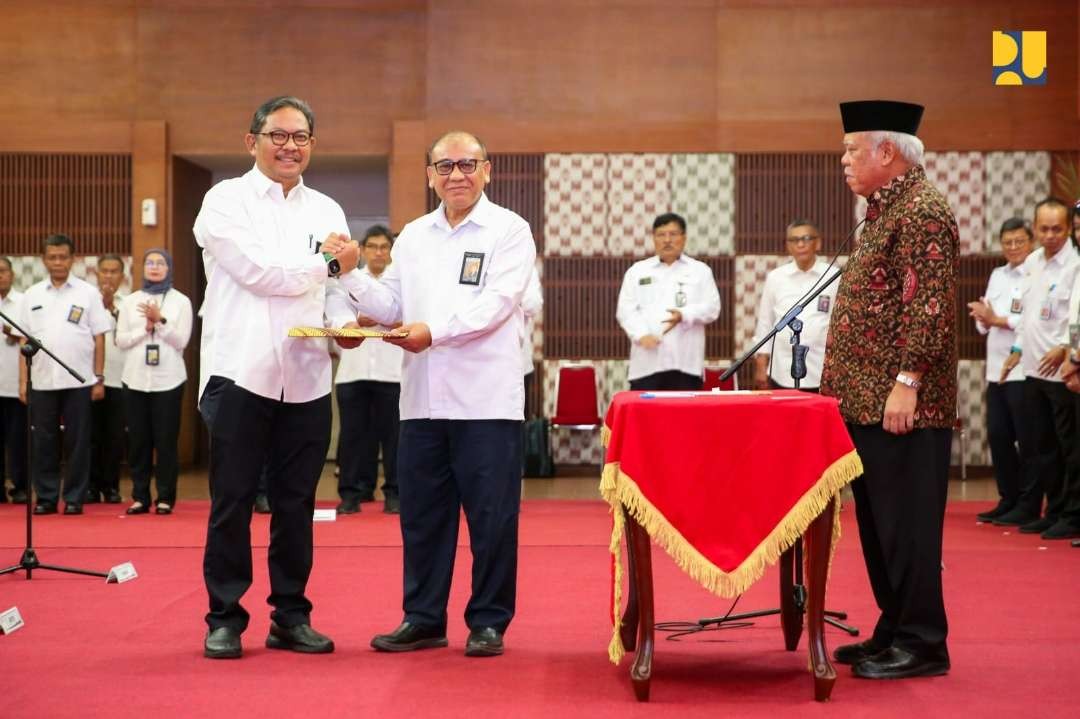 Menteri PUPR Basuki Hadimuljono melantik empat pejabat madya di Kementerian PUPR. (Foto: Biro Komunikasi Publik Kementerian PUPR)