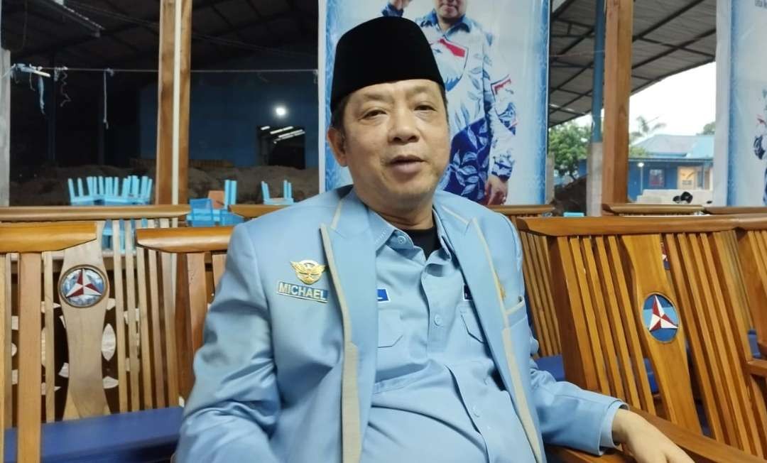 Ketua DPC Partai Demokrat Banyuwangi, Michael Edy Hariyanto (Foto: Muh Hujaini/Ngoibareng.id)