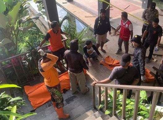 TKP tragedi lift jatuh memakan korban lima orang di sebuah resort, Desa Kedewatan, Ubud, Gianyar, Bali. (Foto: Dokumentasi BPBD Gianyar)