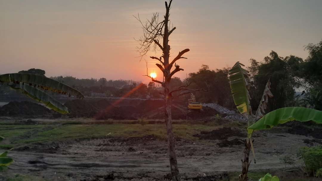 Lokasi pembangunan Embung Nglebok di Kelurahan Tambakromo Kecamatan Cepu (Ahmad Sampurno/ Ngopibareng.id)