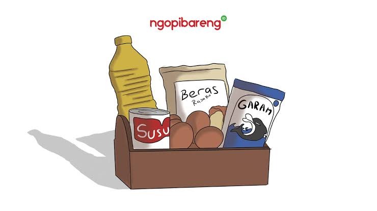 Ilustrasi ketersediaan bahan pokok (Grafis: Ngopibareng.id)