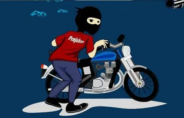 Modus tersangka pelaku pura-pura motornya kehabisan bensin di jalan. (Ilustrasi/Ngopibareng.id)