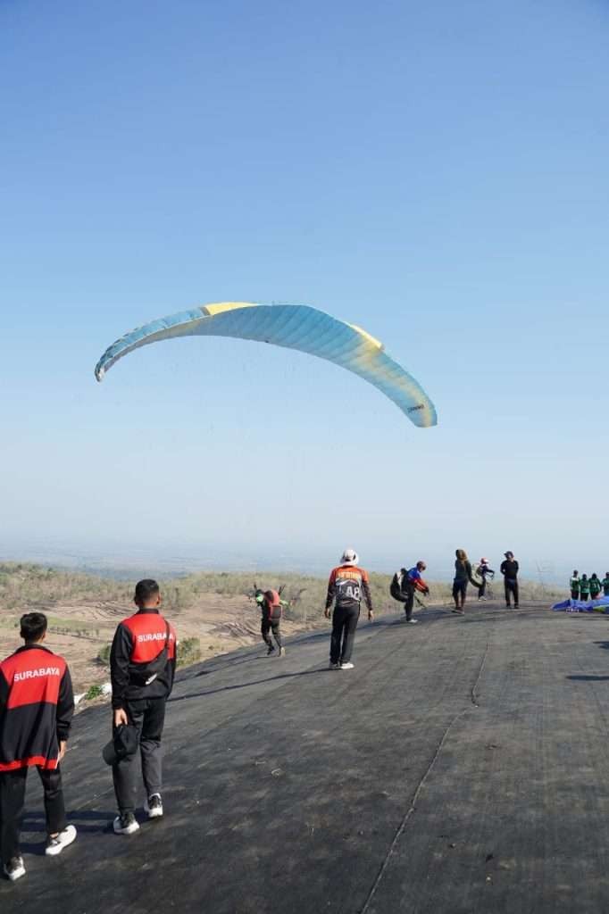 Bukit Watu Bayang Desa Klangon, Kecamatan Saradan, Kabupaten Madiun, satu cabor yang dilombakan di Pekan Olahraga Provinsi Jawa Timur (Porprov) ke-VIII resmi dibuka hari ini, Sabtu 9 September 2023 lalu.(Foto: madiunkab)