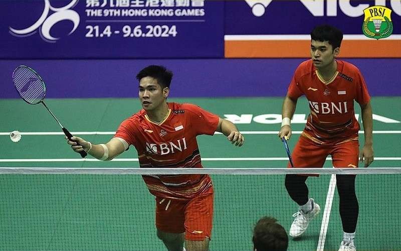 Pasangan Leo Rolly Carnando/Daniel Marthin lolos ke final Hong Kong Open 2023 usai kalahkan juara Olimpiade 2020, asal Taiwan, Lee Yang/Wang Chi-Lin. (Foto: PBSI)