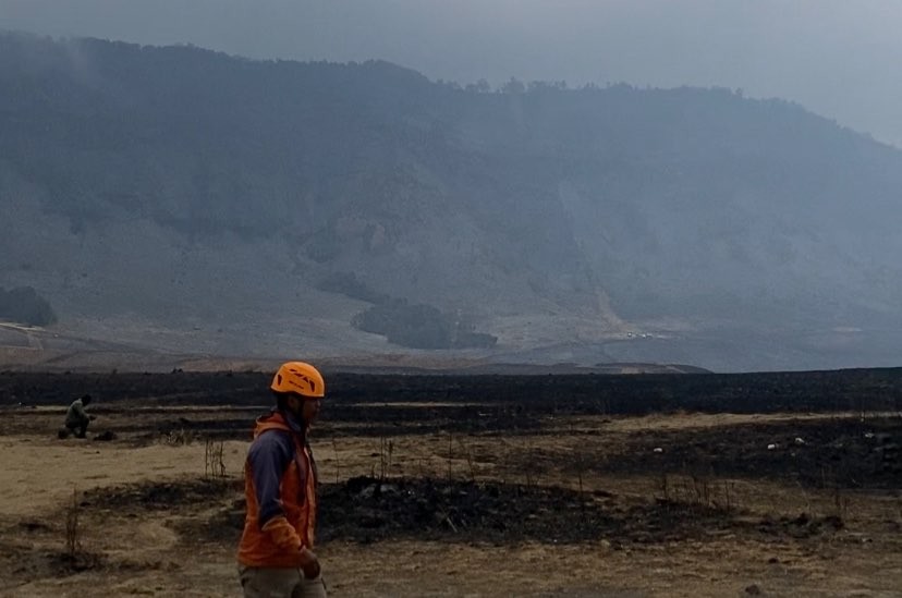 Kawasan Wisata Alam Gunung Bromo yang terdampak kebakaran (Foto: Lalu Theo/Ngopibareng.id)