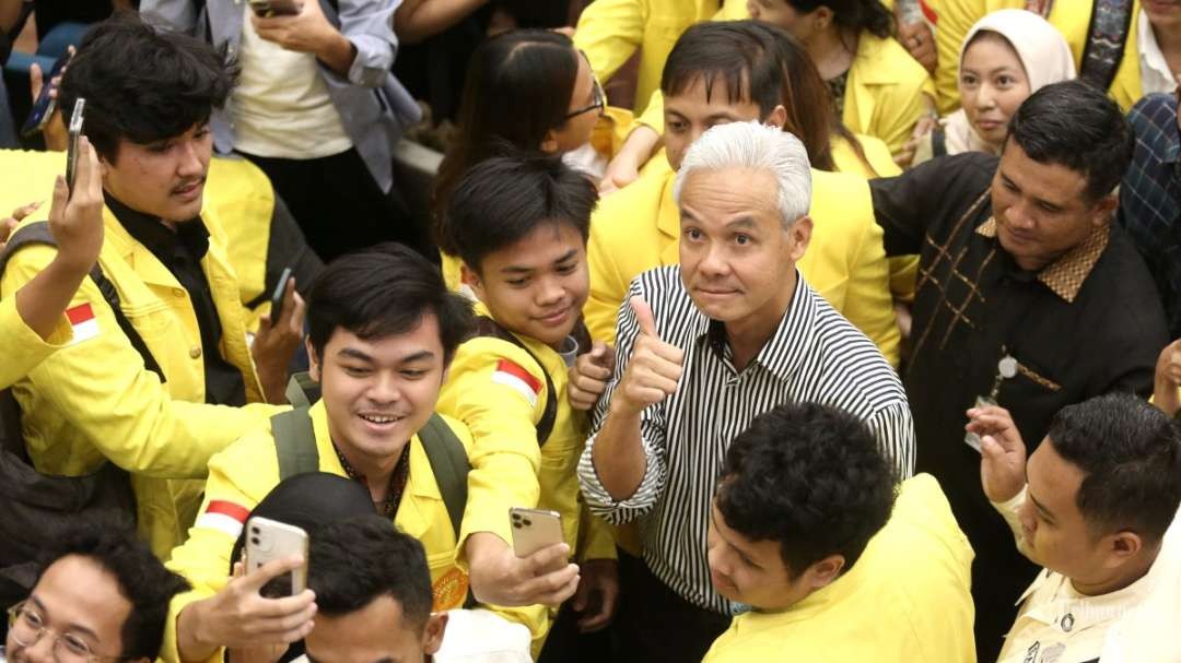 Ganjar Pranowo usai mengisi kuliah kebangsaan di UI. (Foto: Dok Jateng)