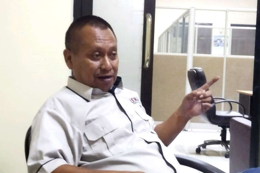 Ketua PWI Jatim Lutfil Hakim paparkan pemikirannya soal Kongres PWI XXV. (Foto: PWI Jatim)