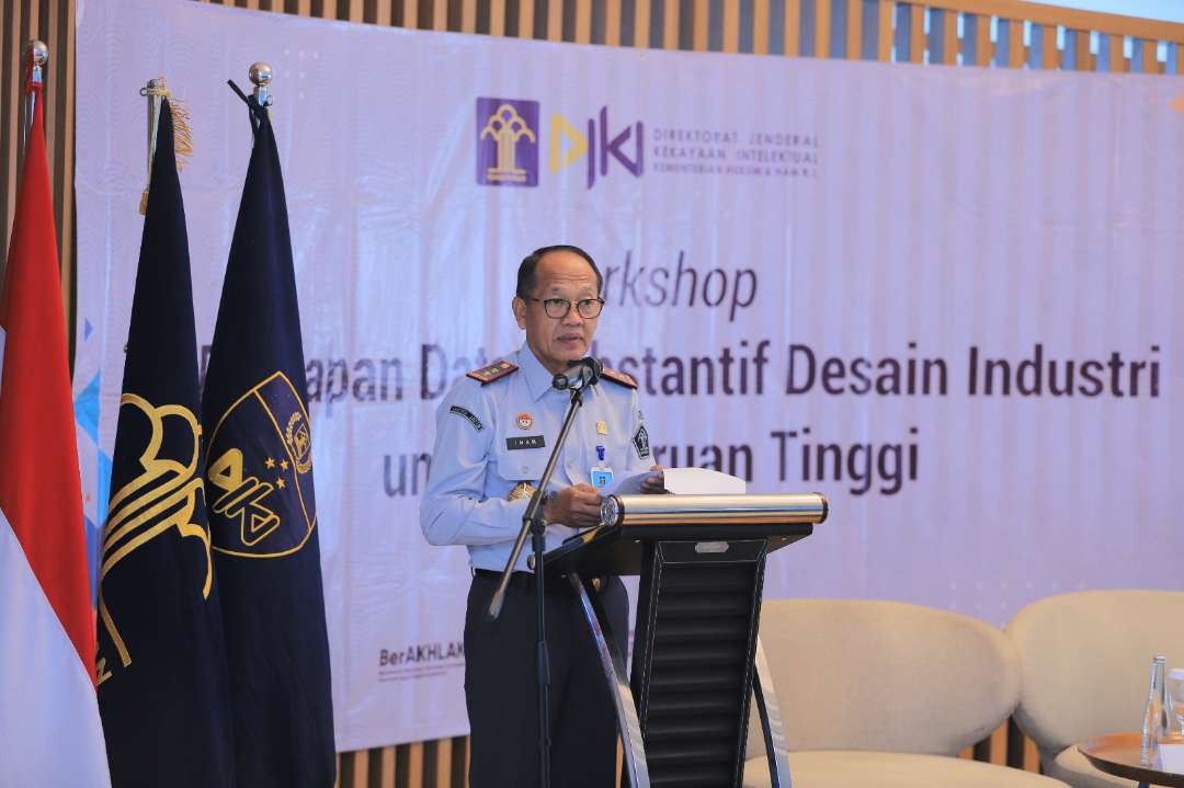 Kakanwil Kemenkumham Jatim Imam Jauhari membuka Workshop Penyiapan Data Substantif Desain Industri untuk Perguruan Tinggi