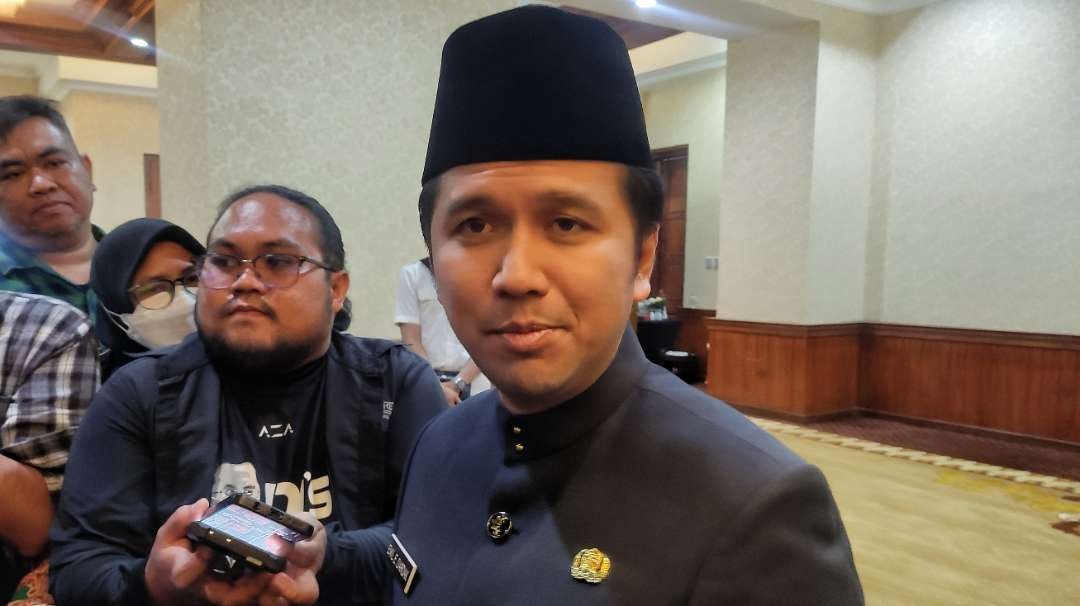 Ketua Demokrat Jatim, Emil Elestianto Dardak di Gedung Negara Grahadi, Surabaya, Senin 25 September 2023. (Foto: Fariz Yarbo/Ngopibareng.id)