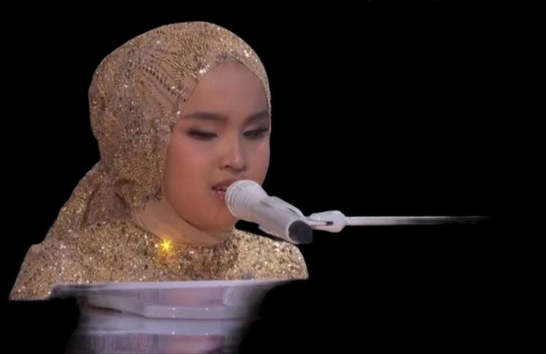 Putri Ariani pada aksi ranking keempat dalam America’s  Got Talent di AS. (Foto:dok/ngopibareng.id)