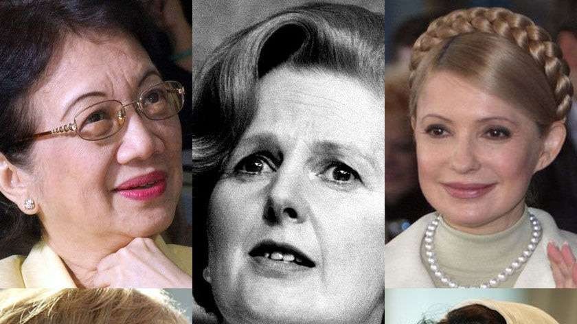 Corry Aquino dan Margareth Thatcher dan seorang perempuan lain. (Ilustrasi humor)