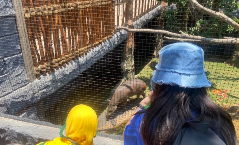 Pengunjung Batu Secret Zoo saat melihat kehidupan satwa di Exhibition The Secret Amazon (Foto: Lalu Theo/Ngopibareng.id)