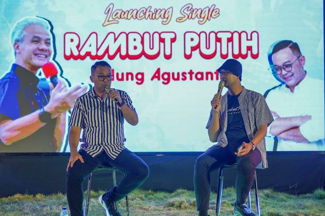 Launching lagu Rambut Putih, Pulung rela blusukan menangkan Ganjar Pranowo di Pilpres 2024. (Foto: Istimewa)