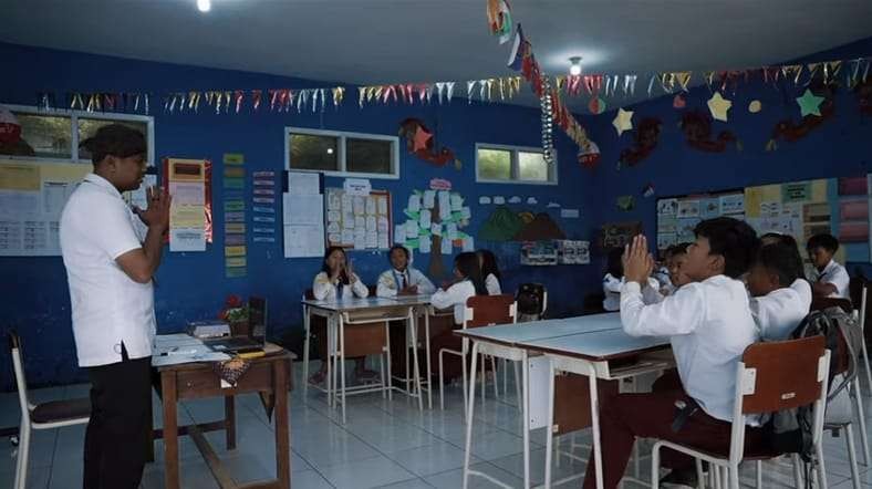 Suasana kelas rangkap SDN Sariwani 2 di Desa Sariwani, Kecamatan Sukapura, Kabupaten Probolinggo. (Foto: Istimewa)