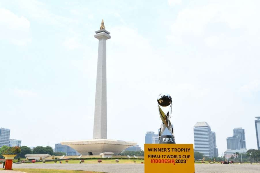 Trophy Experience Piala Dunia U-17 akan berkeliling ke empat kota tuan rumah, yakni Jakarta, Bandung, Surabaya, dan Surakarta. (Foto: PSSI)