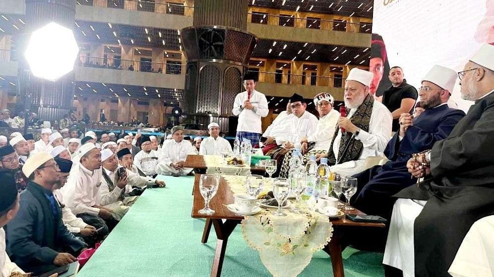 Syaikh Ali Jumah dalam suatu pengajian di Jakarta, yang diinisiasi PBNU. (Foto: maruf khozin)