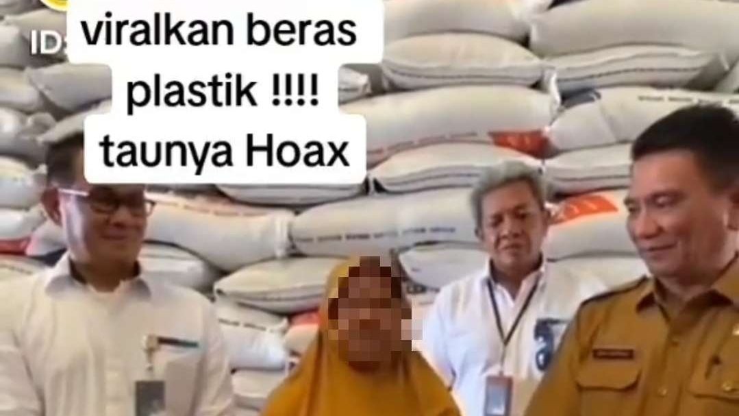 Video viral beras plastik Hoaks, emak-emak pun minta maaf. (Foto: Snack Video)