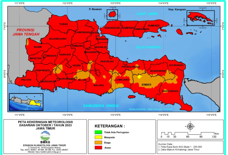 peta kekeringan jatim