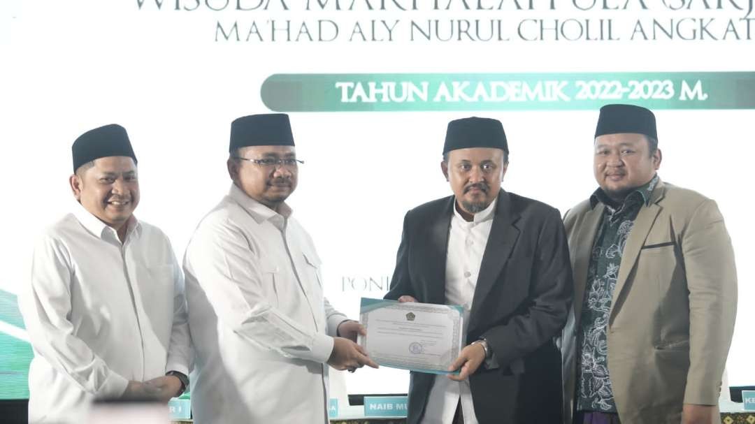 Menag Yaqut hadiri Wisuda Ma’had Aly Nurul Cholil, Bangkalan, Madura, Jawa Timur, Minggu, 15 Oktober 2023. (Foto: Dok Kemenag)