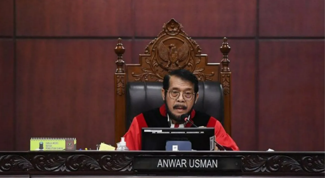 Ketua MK Anwar Usman diduga melakukan pelanggaran oleh ahli hukum yang tergabung dalam Aliansi. (Foto: Antara)