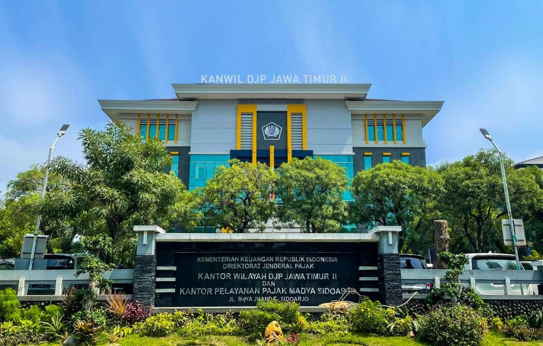 Kanwil Direktorat Jenderal Pajak Jatim II di Jalan Juanda, Sidoarjo (foto : Aini/Ngopibareng.id)