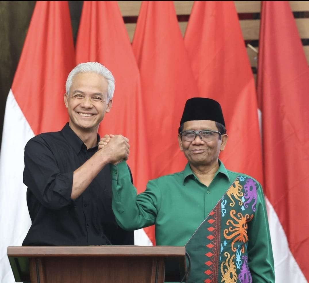 Pasangan bacapres dan bacawapres Ganjar Pranowo-Mahfud MD yang diusung partai koalisi PDIP, PPP, Hanura, dan Perindo. (Foto: Instagram @ganjarpranowo)