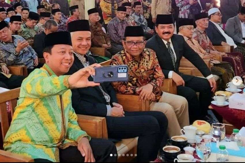 Momen keakraban Mahfud MD dan Ganjar Pranowo. (Foto: Instagram)