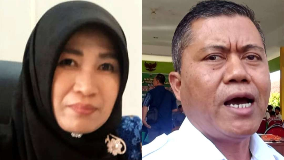 Plh Sekda Bondowoso, Haeriyah Yulianti, dan Kepala DPMD Bondowoso, Ahmad. (Foto: Guido Saphan/Ngopiibareng.id)