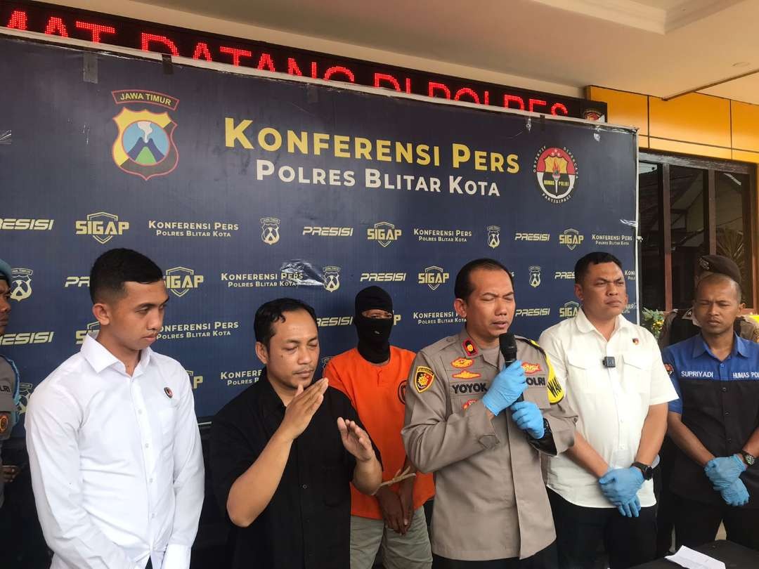 Polres Blitar Kota berhasil mengungkap dan menangkap para pelaku dua kasus pencabulan terhadap bocah di bawah umur. (Foto: Choirul Anam/Ngopibareng.id)