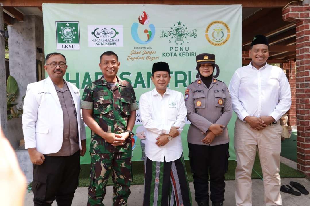 Pengurus Cabang Nahdatul Ulama (PCNU) Kota Kediri memaknai Peringatan Hari Santri Nasional dengan giat Bhakti Sosial (Foto: Istimewa)