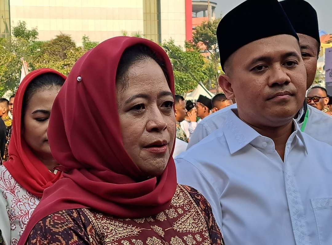 Ketua DPR RI Puan Maharani saat menghadiri Hari Santri Nasional 2023. (Foto: Pita Sari/Ngopibareng.id)