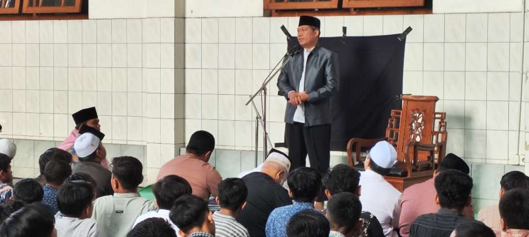 Pondok pesantren (Ponpes) Wali Barokah Kediri gelar salat Istisqa' di musim kemarau melanda Jawa Timur. (Foto: Fendi Lesmana/Ngopibareng.id)