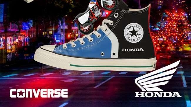 Honda kolaborasi Converse rilis sepatu spesial ulang tahun ke-75. (Foto: rideapart)