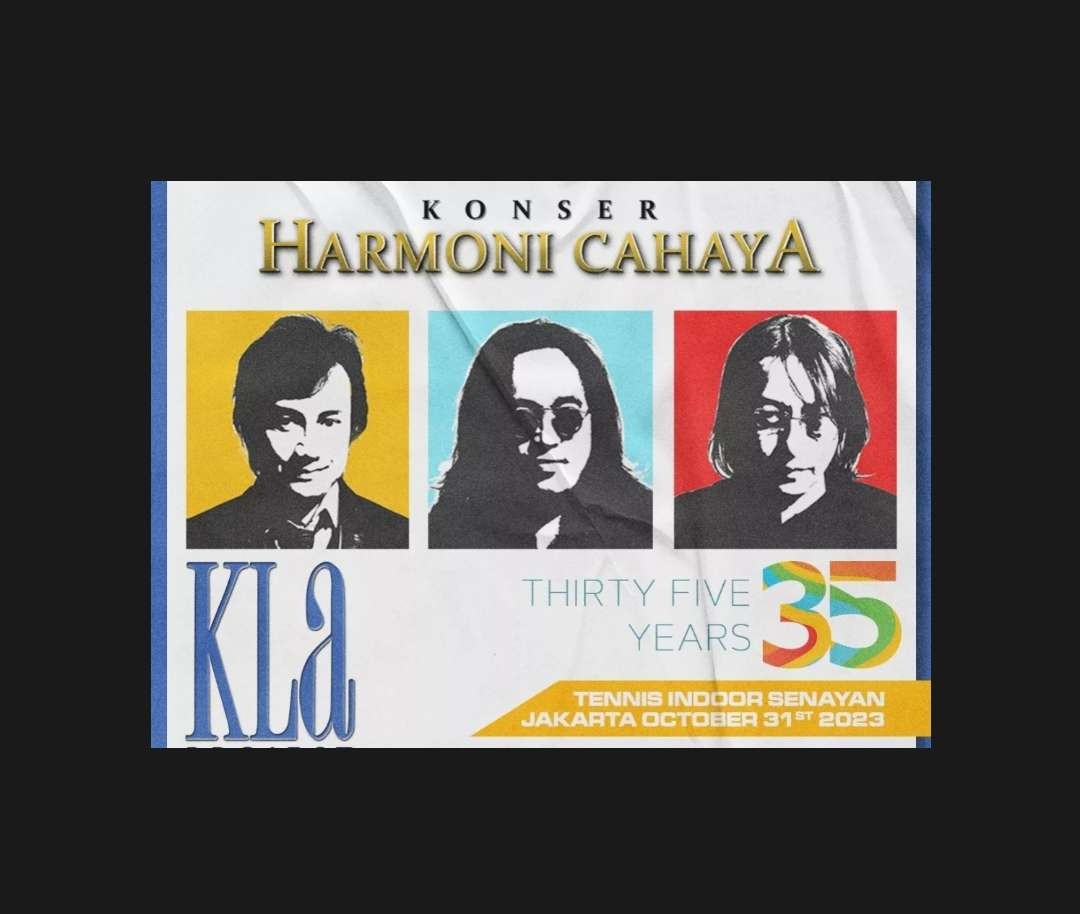 Konser KLa Project bertajuk Harmoni Cahaya merayakan 35 tahun berkarya Katon Bagaskara, Lilo, dan Adi. (Foto: Instagram @kla_project)