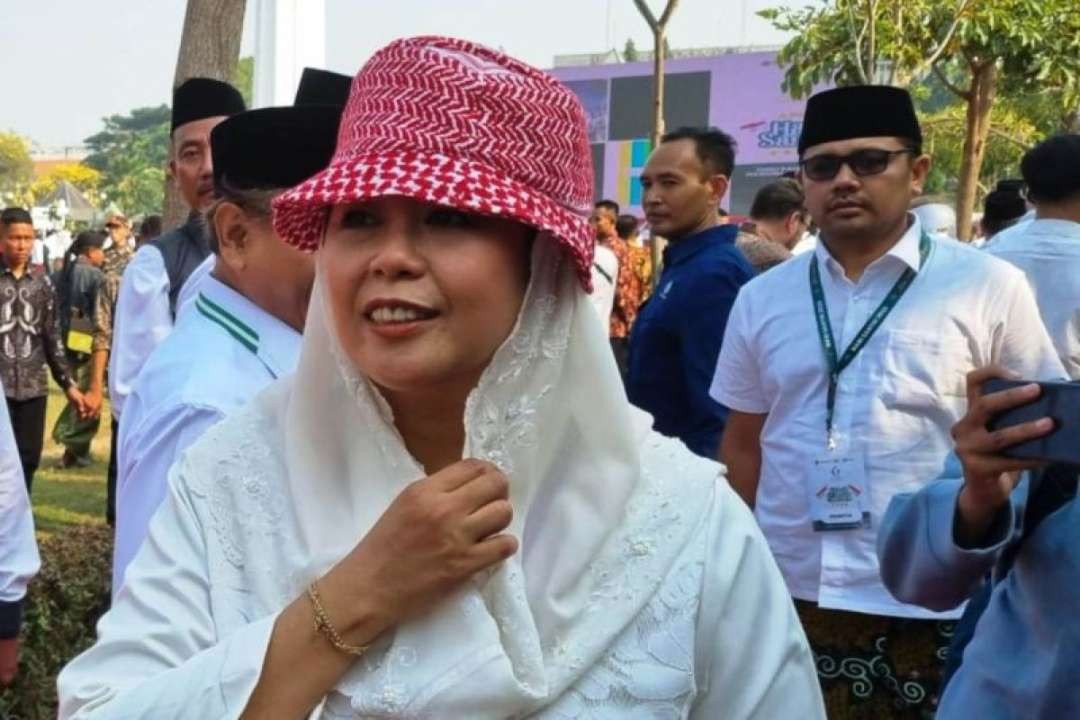 Putri Presiden ke-4 RI, Gus Dur, Yenny Wahid resmi mendeklarasikan dukungan kepada pasangan Ganjar Pranowo-Mahfud MD. (Foto: Ant)