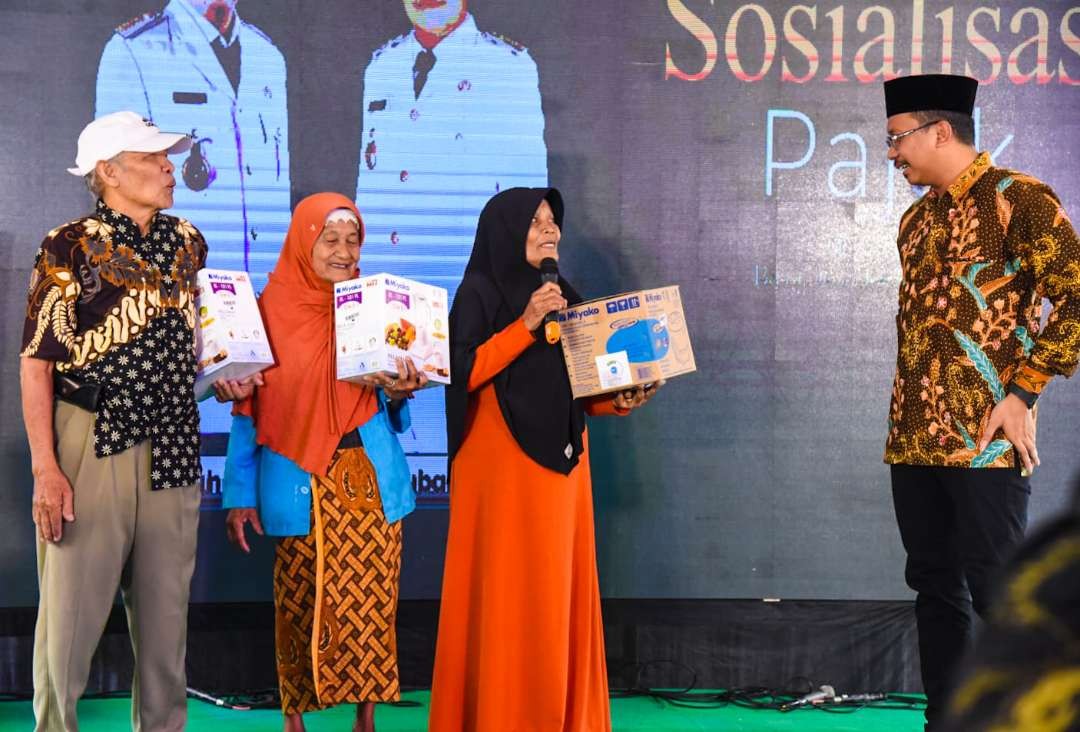 Sosialisasi diskon 50 persen pembayaran pajak BPHTB sertifikat PTSL (Foto: Aini/Ngopibareng.id)